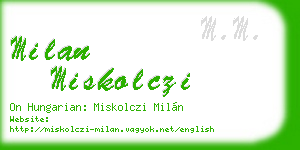 milan miskolczi business card